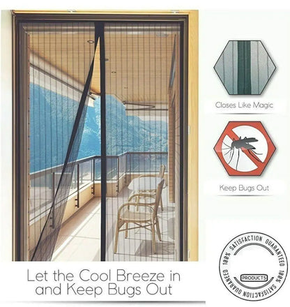 Mesh Screen Net Home Magnetic Foldable Anti Mosquito Door Curtains 100*210CM which fits to Door Size - 7 Feet - CL-MA-785