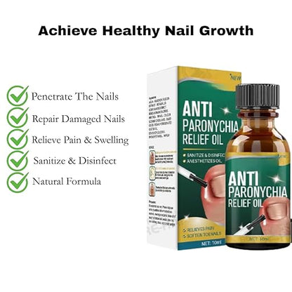 Anti Paronychia Relief Oil, 10mleach, Natural Nail Treatment pack of 2